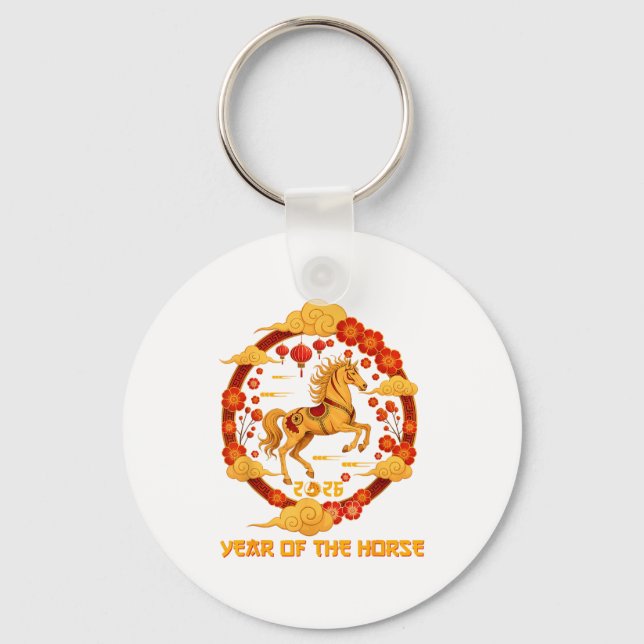Chinese New Year 2026 Year Of The Horse 2026  Key Ring (Front)