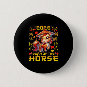 Chinese New Year 2026 Year Of The Horse 2026 New Y 6 Cm Round Badge