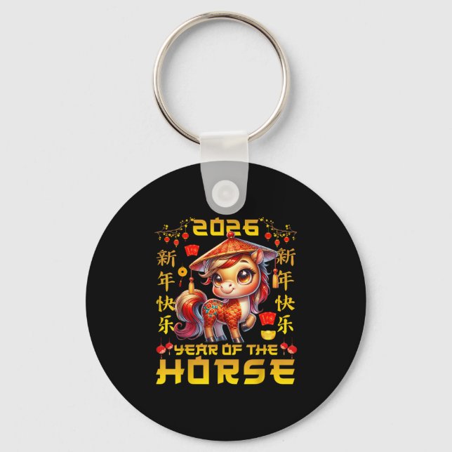 Chinese New Year 2026 Year Of The Horse 2026 New Y Key Ring (Front)
