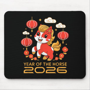 Chinese New Year 2026 Year Of The Horse 2026 Women Mouse Pad
