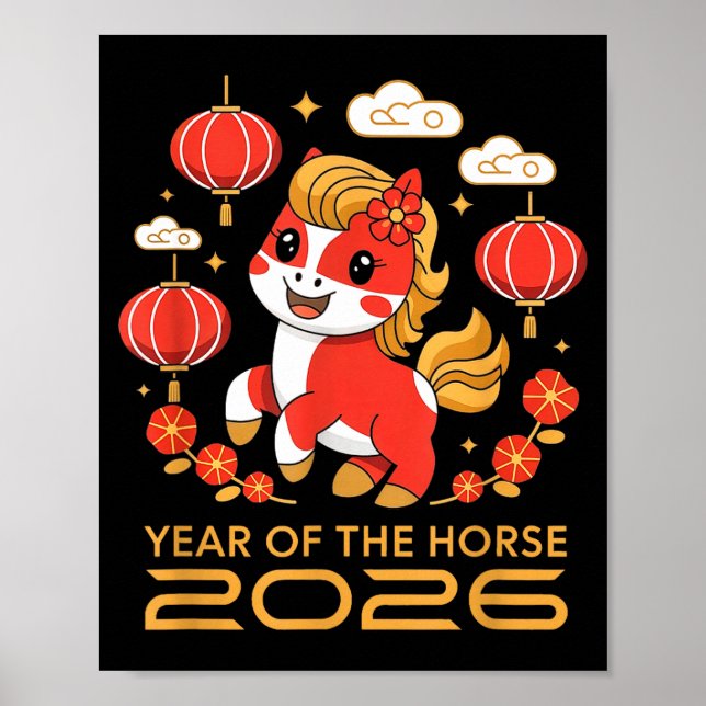 Chinese New Year 2026 Year Of The Horse 2026 Women Poster (Front)
