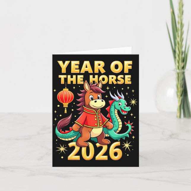 Chinese New Year 2026 Year Of The Horse  Card (Front)