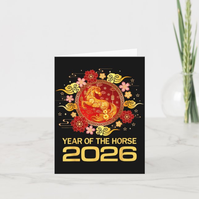 Chinese New Year 2026 Year Of The Horse  Card (Front)
