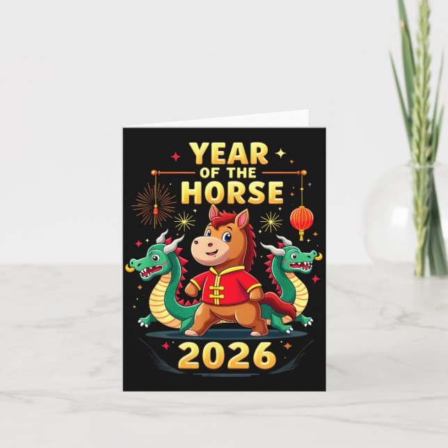Chinese New Year 2026 Year Of The Horse  Card (Front)
