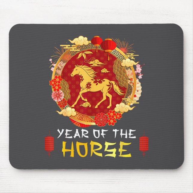 Chinese New Year 2026 Year Of The Horse Chinese Zo Mouse Pad (Front)
