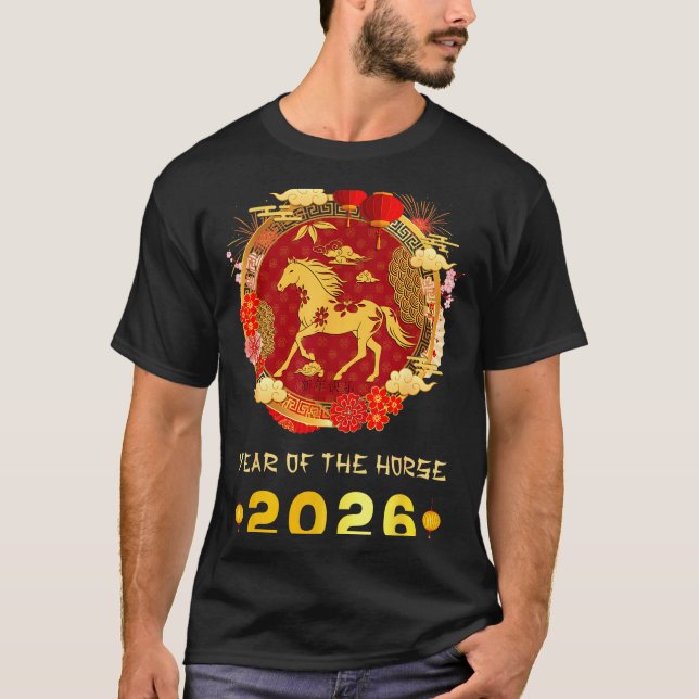 Chinese New Year 2026 Year Of The Horse Chinese Zo T-Shirt (Front)