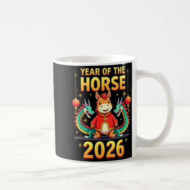 Chinese New Year 2026 Year Of The Horse  Coffee Mug (Right)