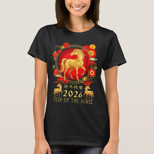 Chinese New Year 2026 Year Of The Horse For Women  T-Shirt (Front)