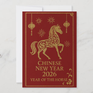 Chinese New Year 2026 - Year of the Horse Holiday Card