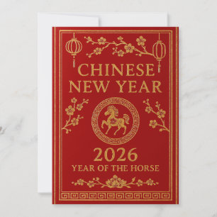Chinese New Year 2026 - Year of the Horse Holiday Card