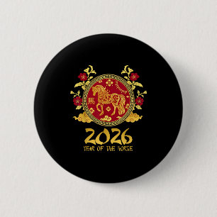 Chinese new year 2026 year of the horse lunar new 6 cm round badge