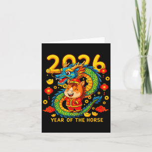 Chinese New Year 2026 Year Of The Horse Lunar New  Card
