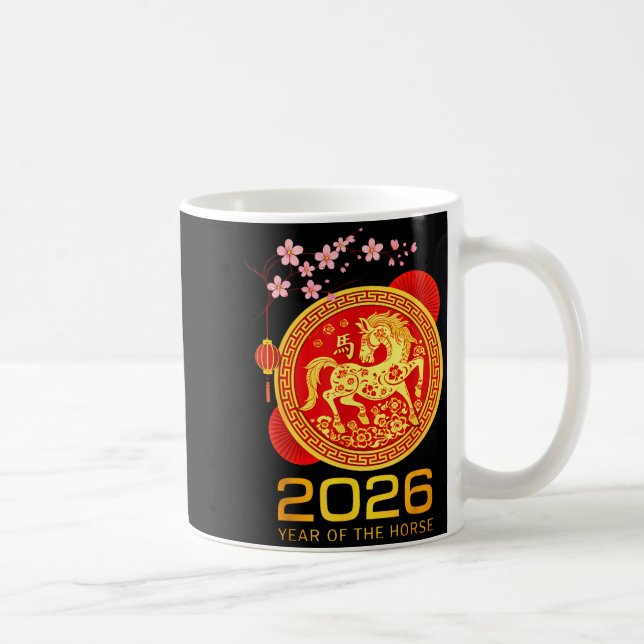 Chinese New Year 2026 Year Of The Horse Lunar New  Coffee Mug (Right)
