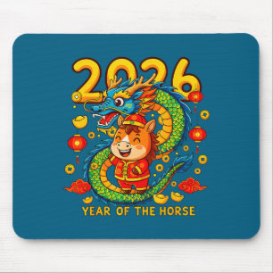 Chinese New Year 2026 Year Of The Horse Lunar New  Mouse Pad
