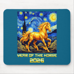 Chinese New Year 2026 Year Of The Horse Lunar New  Mouse Pad
