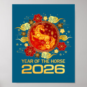 Chinese New Year 2026 Year Of The Horse Lunar New Poster