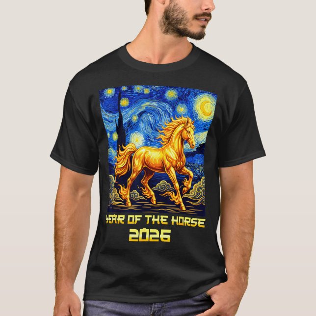 Chinese New Year 2026 Year Of The Horse Lunar New  T-Shirt (Front)
