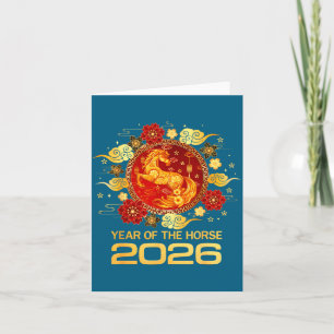 Chinese New Year 2026 Year Of The Horse Lunar New Thank You Card