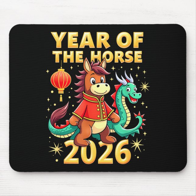 Chinese New Year 2026 Year Of The Horse  Mouse Pad (Front)