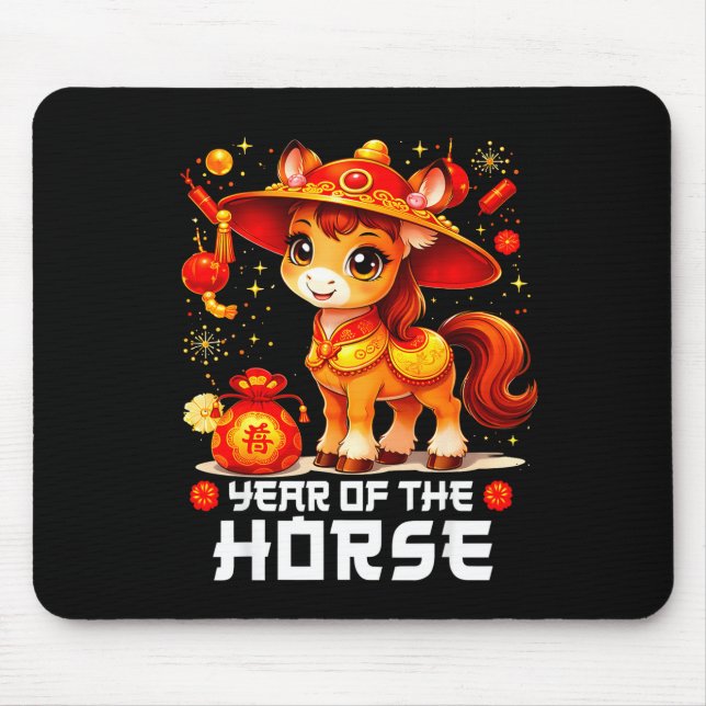 Chinese New Year 2026 Year Of The Horse  Mouse Pad (Front)