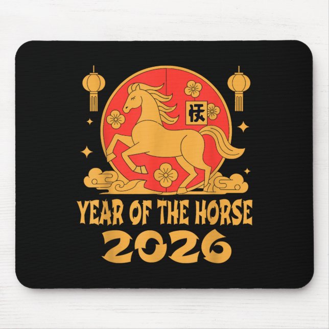 Chinese New Year 2026 Year Of The Horse  Mouse Pad (Front)