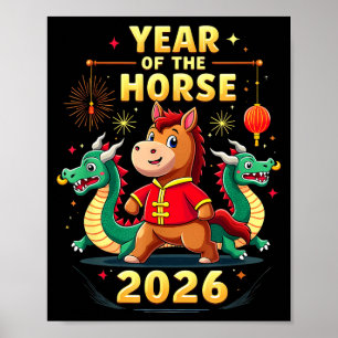 Chinese New Year 2026 Year Of The Horse  Poster