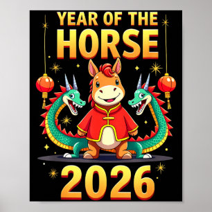 Chinese New Year 2026 Year Of The Horse  Poster