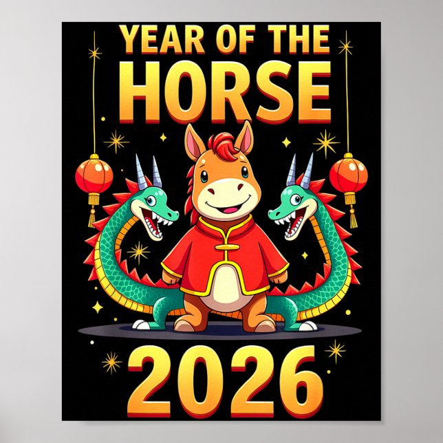 Chinese New Year 2026 Year Of The Horse  Poster (Front)