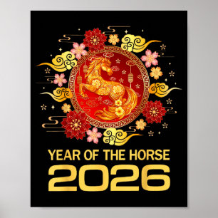 Chinese New Year 2026 Year Of The Horse  Poster