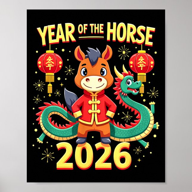 Chinese New Year 2026 Year Of The Horse  Poster (Front)