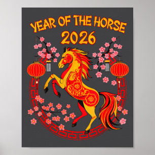 Chinese New Year 2026 Year Of The Horse  Poster