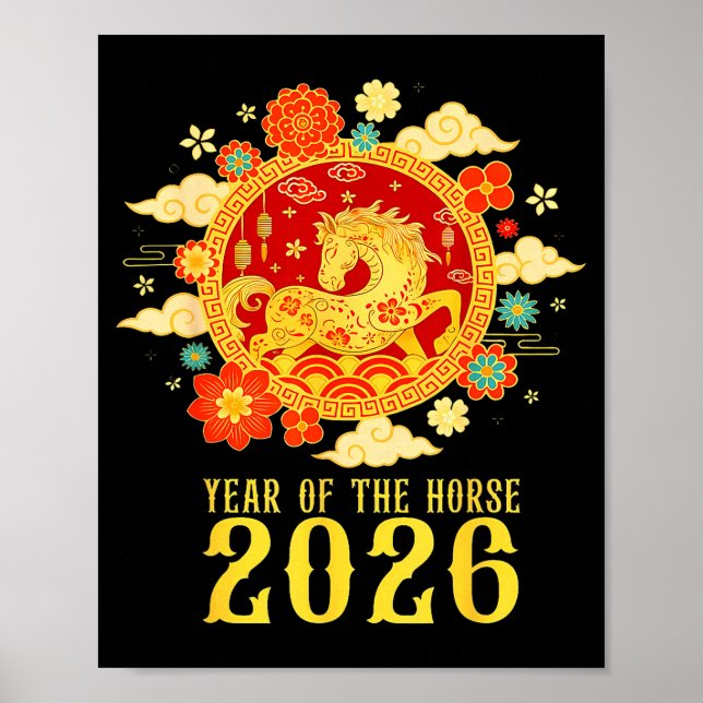 Chinese New Year 2026 Year Of The Horse  Poster (Front)