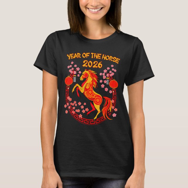 Chinese New Year 2026 Year Of The Horse  T-Shirt (Front)