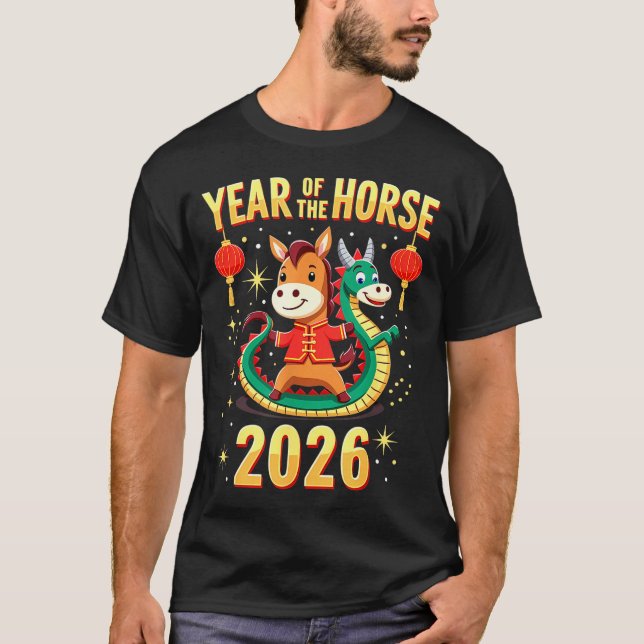 Chinese New Year 2026 Year Of The Horse  T-Shirt (Front)