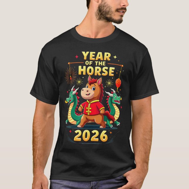 Chinese New Year 2026 Year Of The Horse  T-Shirt (Front)