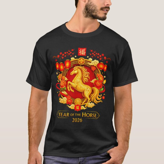 Chinese New Year 2026 Year Of The Horse  T-Shirt (Front)