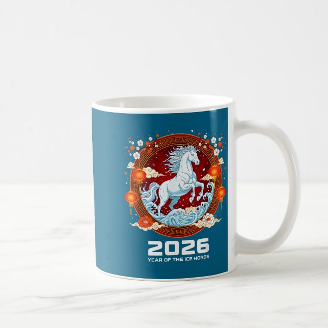 Chinese New Year 2026 Year Of The Ice Horse  Coffee Mug (Right)