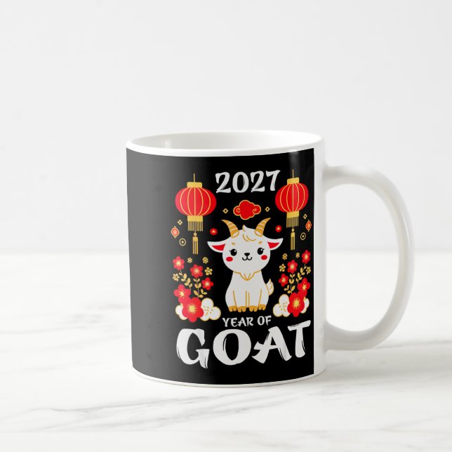 Chinese New Year 2027 Year Of The Goat 2027 New Ye Coffee Mug (Right)
