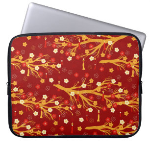 Chinese New Year Branches and Tassels  Laptop Sleeve