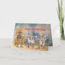Chinese New Year Cartoon Ox Holiday Card