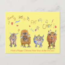 Chinese New Year Cartoon Ox