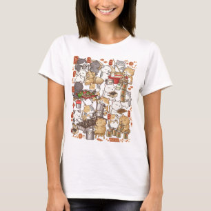 Chinese New Year Cat Making Kuih Kapit T-Shirt