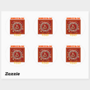 CHINESE NEW YEAR CLASSIC ROUND STICKER