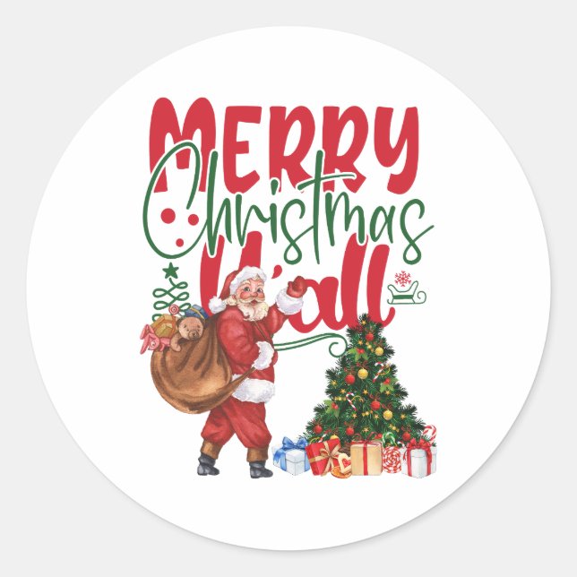 CHINESE NEW YEAR CLASSIC ROUND STICKER (Front)