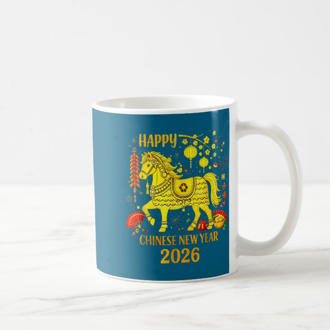 Chinese New Year Clothing Year Of The Horse 2026  Coffee Mug (Right)