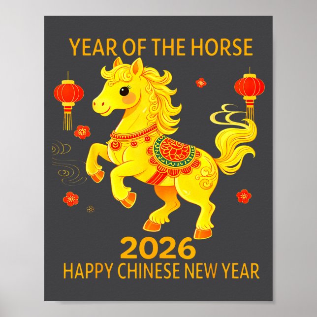 Chinese New Year Clothing Year Of The Horse 2026  Poster (Front)