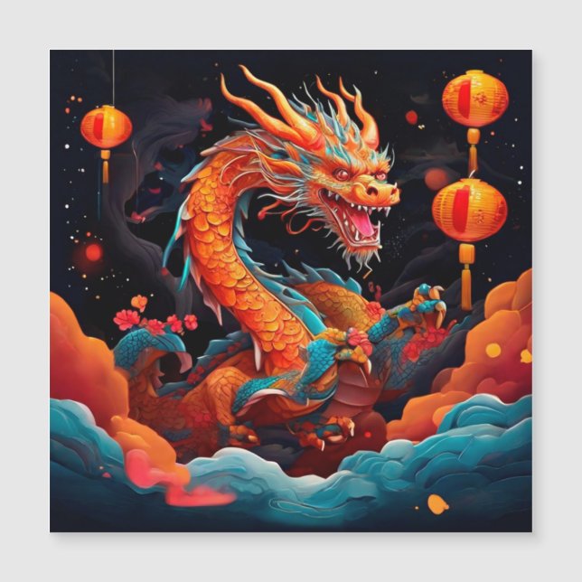 Chinese New Year colourful dragon (Front)