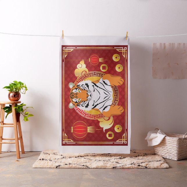 Chinese new year design with tiger fabric (In Situ)