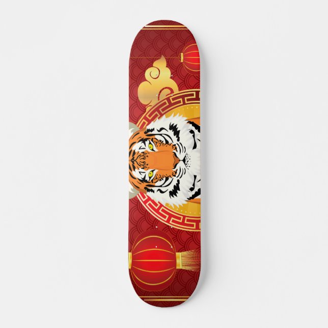 Chinese new year design with tiger skateboard (Front)