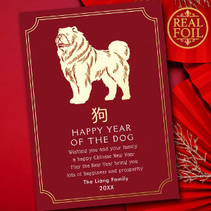 Chinese New Year Dog Holiday Card